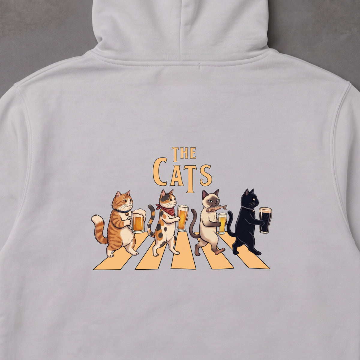 THE CATS 猫とビール 横断歩道 パーカー ｜バックプリント