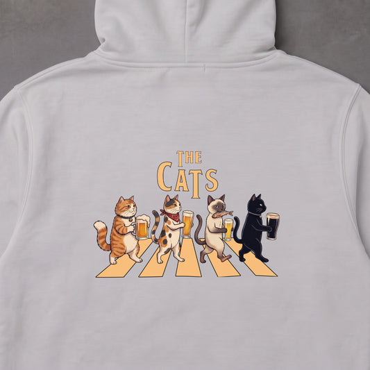 THE CATS 猫とビール 横断歩道 パーカー ｜バックプリント