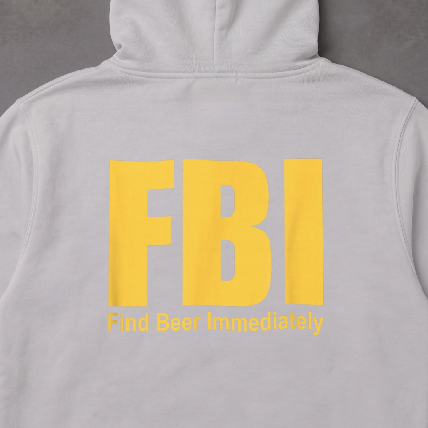 FBI (Find Beer Immediately) おもしろビール パーカー ｜バックプリント