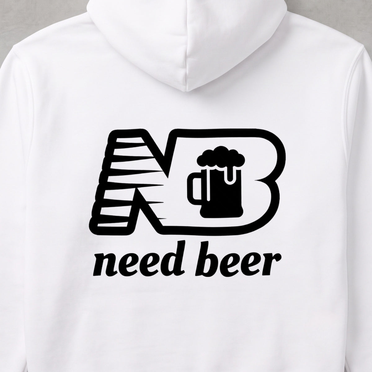 need beer スポーティー ビールジョッキ パーカー ｜バックプリント