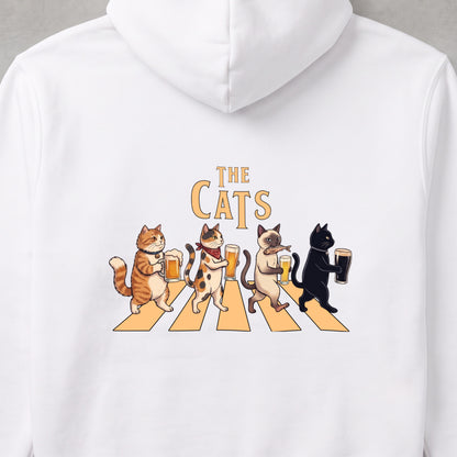 THE CATS 猫とビール 横断歩道 パーカー ｜バックプリント