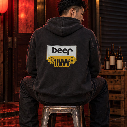 BEER オフロードグリル パーカー ｜バックプリント