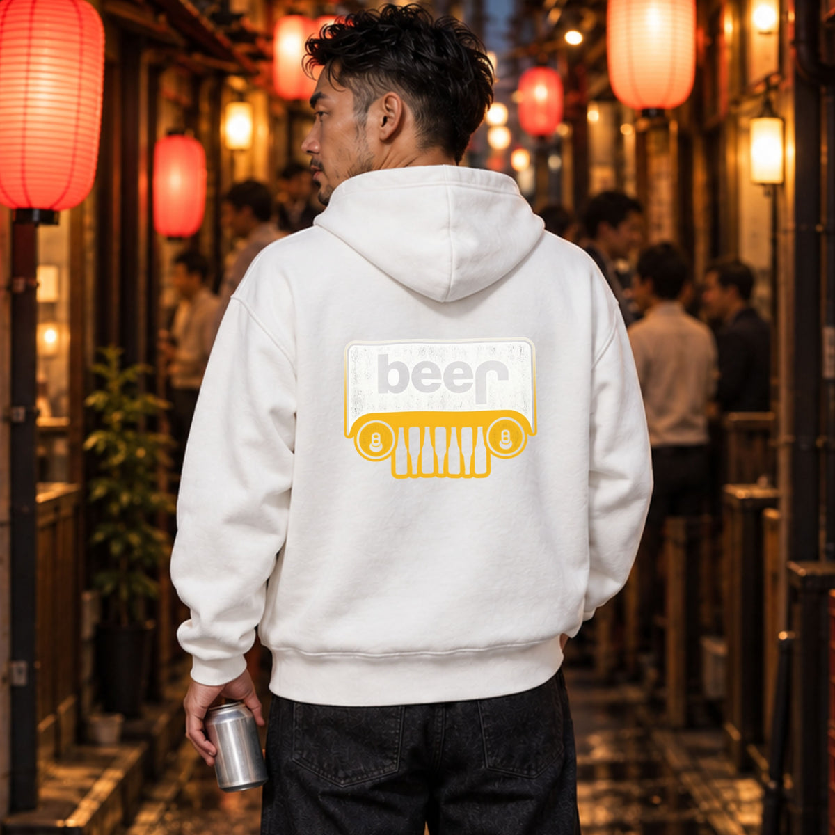 BEER オフロードグリル パーカー ｜バックプリント
