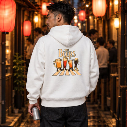 THE BEERS ビール横断歩道 パーカー ｜バックプリント