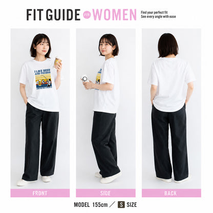 「I LIKE BEER AND FISHING」ビール＆釣り好き Tシャツ