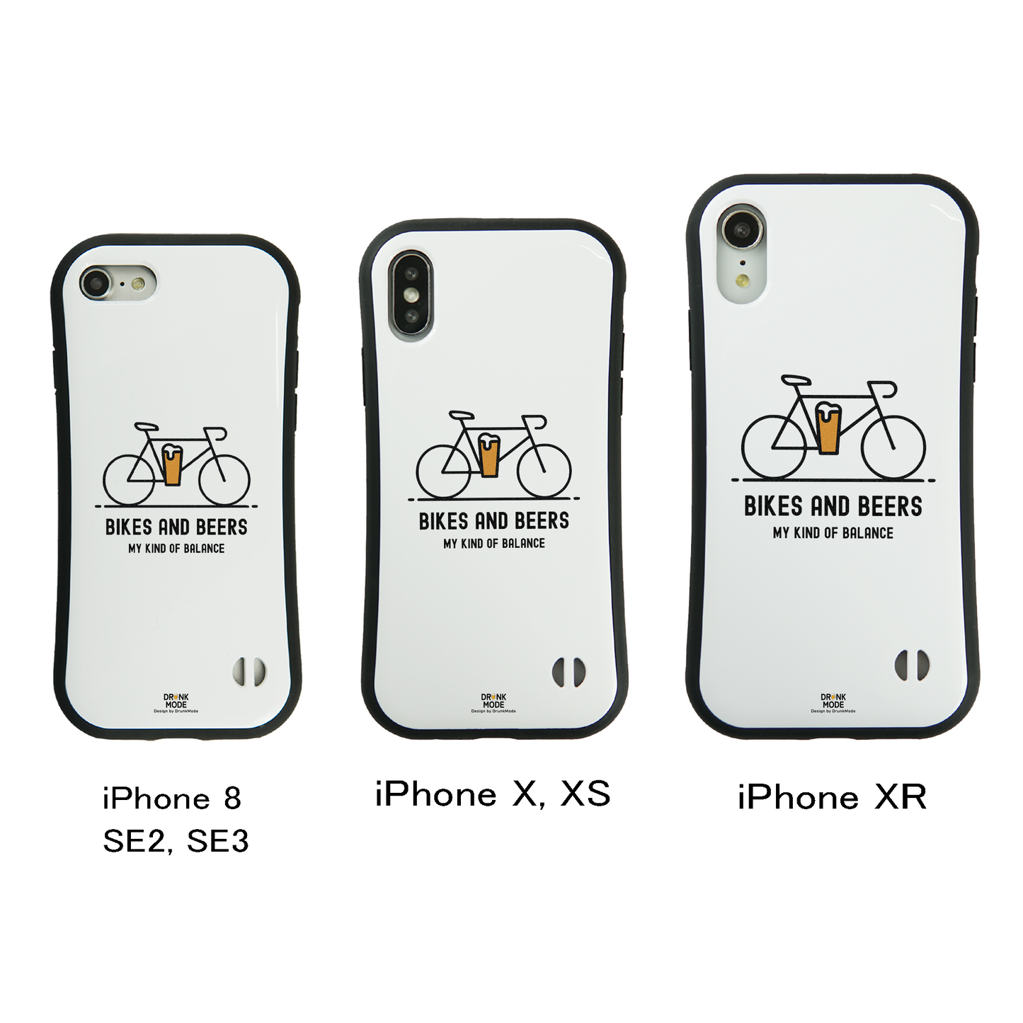 「BIKES AND BEERS 」iPhoneケース おもしろデザイン｜酒好きに人気のDrunkmodeスマホケース｜ビール・焼酎・日本酒・ウイスキー好きにおすすめ｜プレゼントにも◎