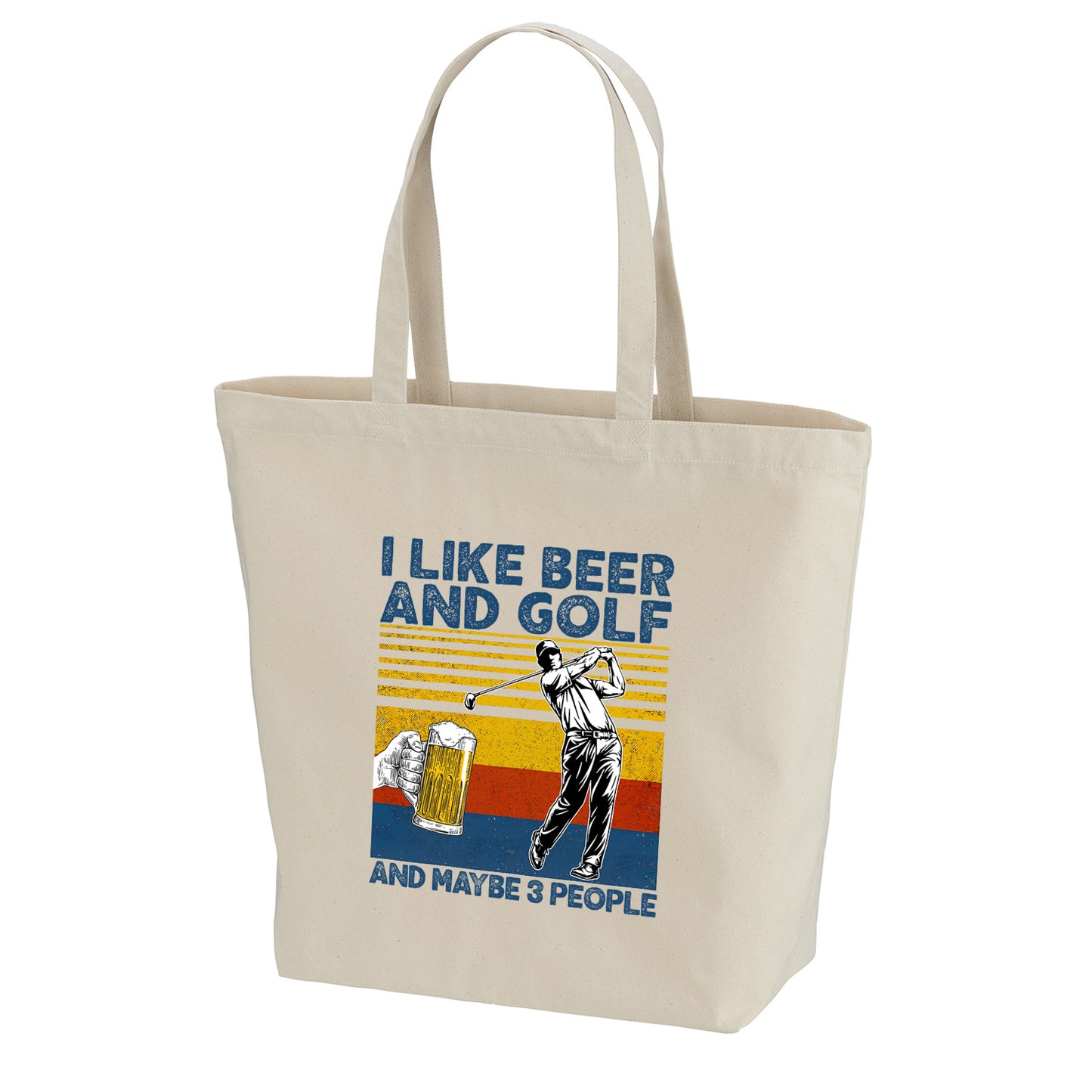 「I LIKE BEER AND GOLF」トートバッグ｜ビール・ゴルフ好きへのプレゼント | Drunkmode