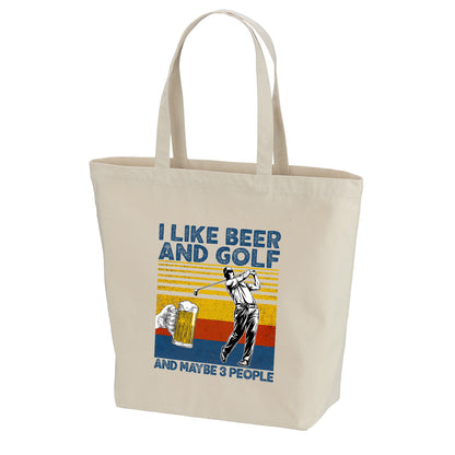 「I LIKE BEER AND GOLF」トートバッグ｜ビール・ゴルフ好きへのプレゼント | Drunkmode