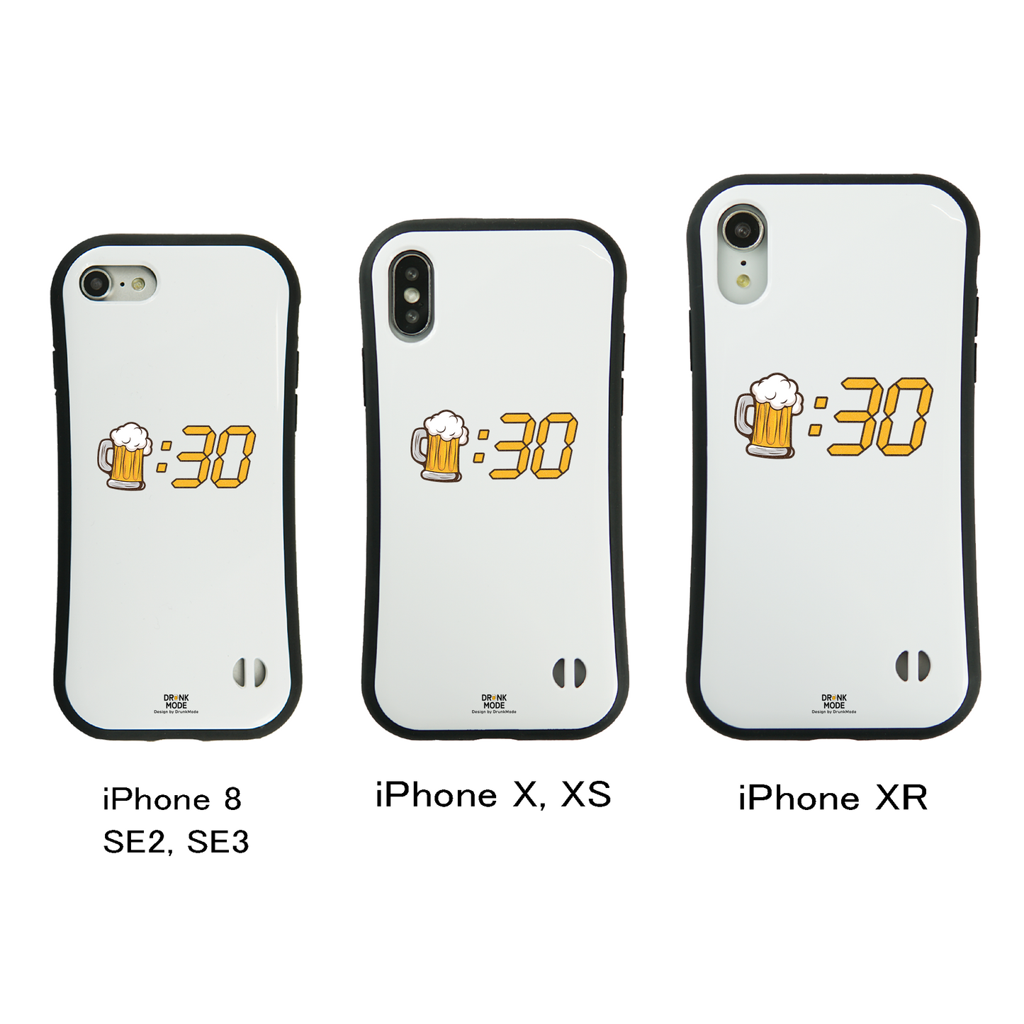 「ビール：30」iPhoneケース おもしろデザイン｜酒好きに人気のDrunkmodeスマホケース｜ビール・焼酎・日本酒・ウイスキー好きにおすすめ｜プレゼントにも◎