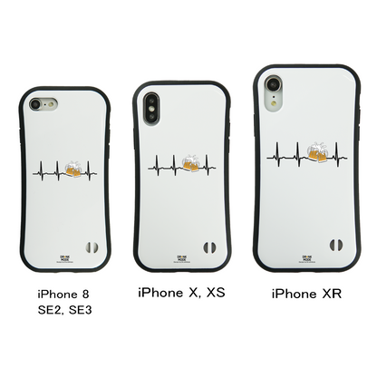 「ビールのハートビート」iPhoneケース おもしろデザイン｜酒好きに人気のDrunkmodeスマホケース｜ビール・焼酎・日本酒・ウイスキー好きにおすすめ｜プレゼントにも◎