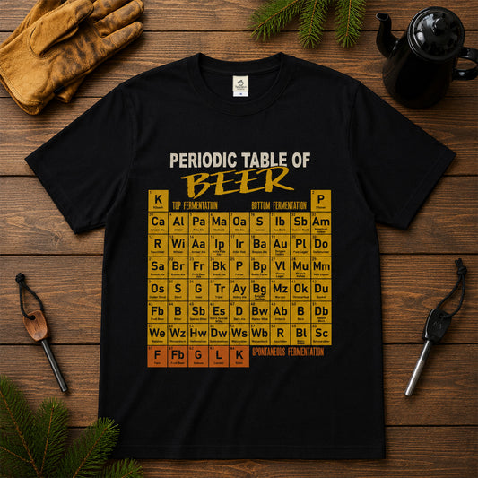 「Periodic Table of BEER 」シャツ ｜ ビール好き・クラフトビール・化学に人気