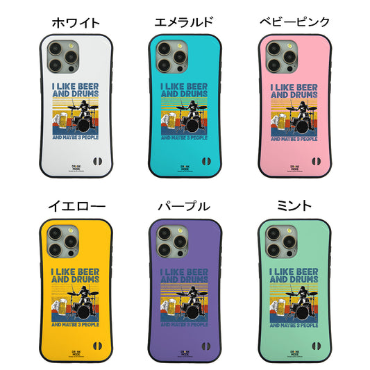 「I LIKE BEER AND DRUMS」iPhoneケース おもしろデザイン|酒好きに人気のDrunkmodeスマホケース|ビール・焼酎・日本酒・ウイスキー好きにおすすめ|プレゼントにも◎