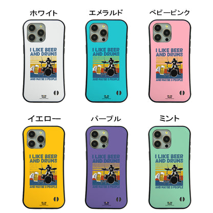 「I LIKE BEER AND DRUMS」iPhoneケース おもしろデザイン｜酒好きに人気のDrunkmodeスマホケース｜ビール・焼酎・日本酒・ウイスキー好きにおすすめ｜プレゼントにも◎