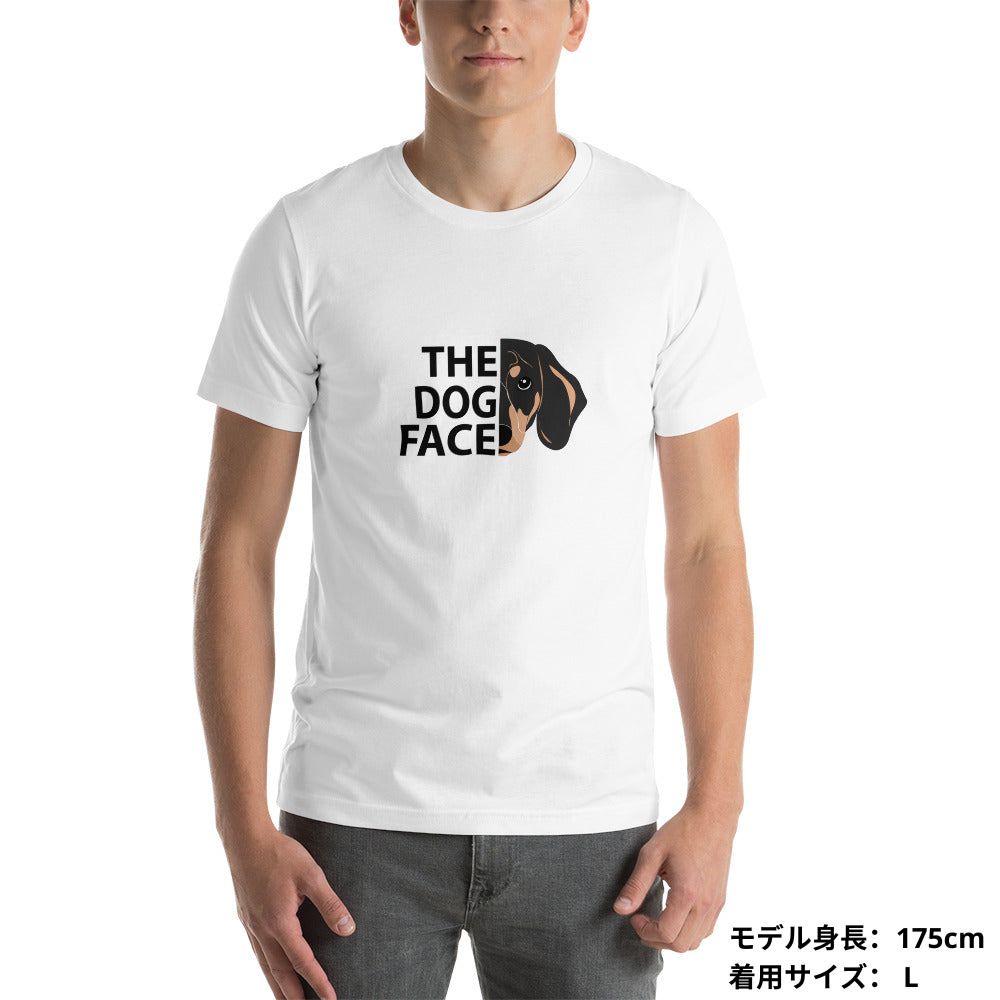 犬 tシャツ 犬イラスト ダックス フンド THE DOG FACE ｜アダルト&キッズサイズ.