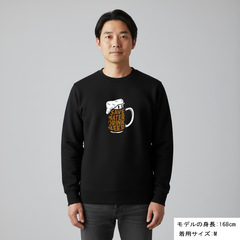 「  Save Water Drink Beer - ビールは水分補給」誕生日プレゼントにも最適！居酒屋・飲み会で話題の面白トレーナー｜日本酒・ビール・焼酎・ウイスキー好きにおすすめ