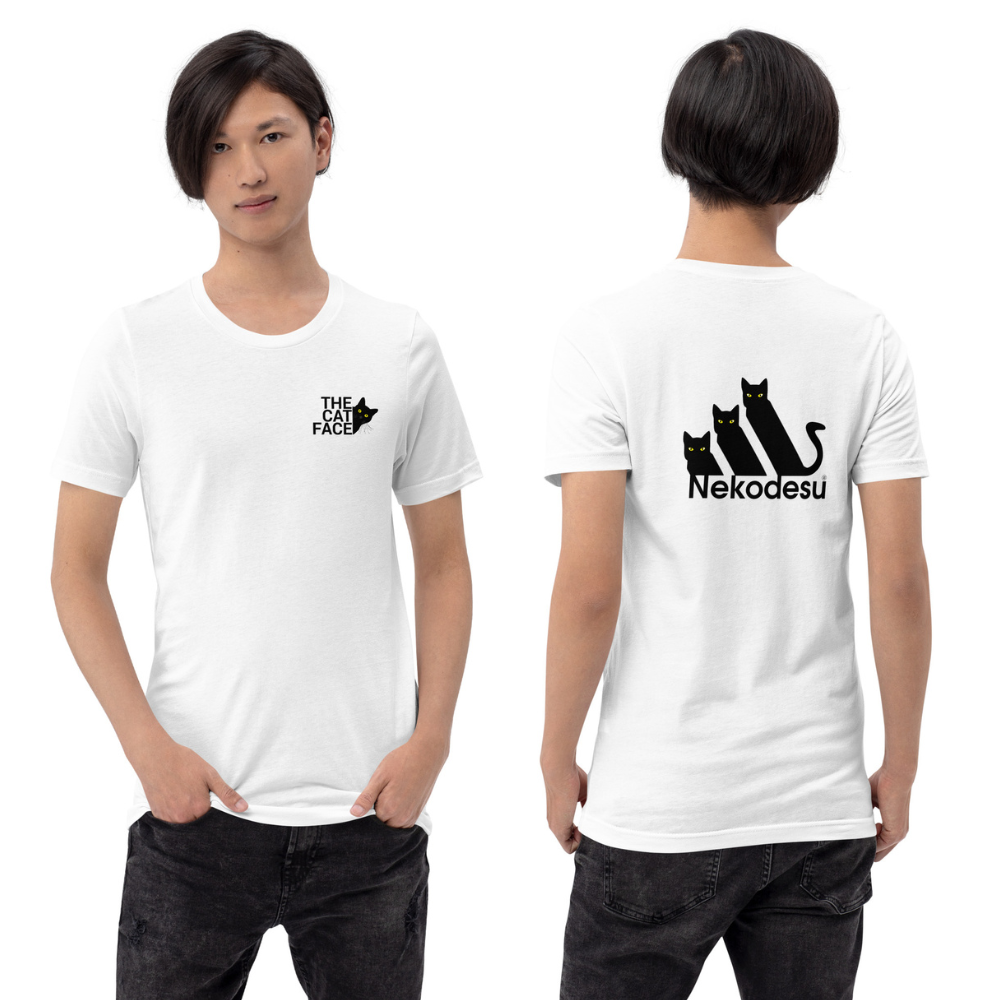 猫tシャツ ねこ 猫イラスト The Cat Face2 & Nekodesu | フロント&バックプリント｜アダルト&キッズサイズ.