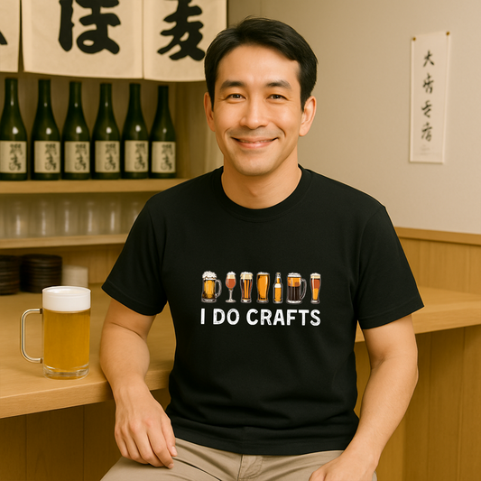 「 I DO CRAFTS 」誕生日プレゼントにも最適！居酒屋・飲み会で話題の面白tシャツ｜日本酒・ビール・焼酎・ウイスキー好きにおすすめ