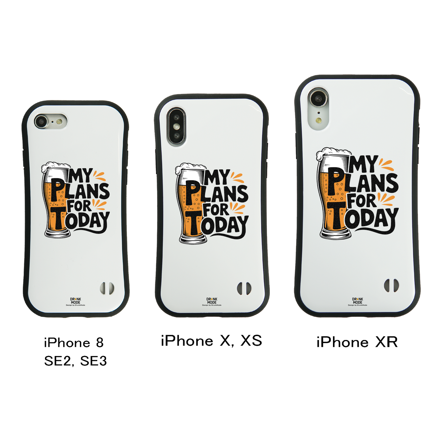 「MY PLAN FOR TODAY」iPhoneケース おもしろデザイン｜酒好きに人気のDrunkmodeスマホケース｜ビール・焼酎・日本酒・ウイスキー好きにおすすめ｜プレゼントにも