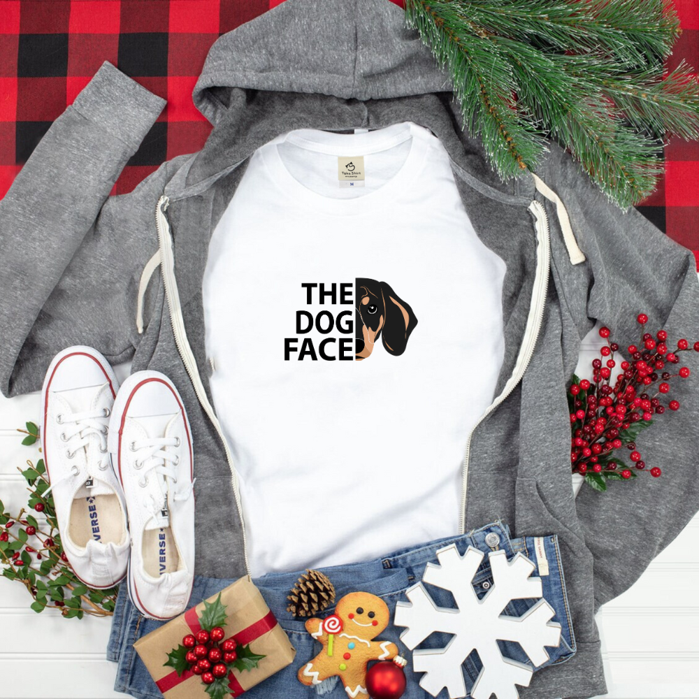 犬 tシャツ 犬イラスト ダックス フンド THE DOG FACE ｜アダルト&キッズサイズ.