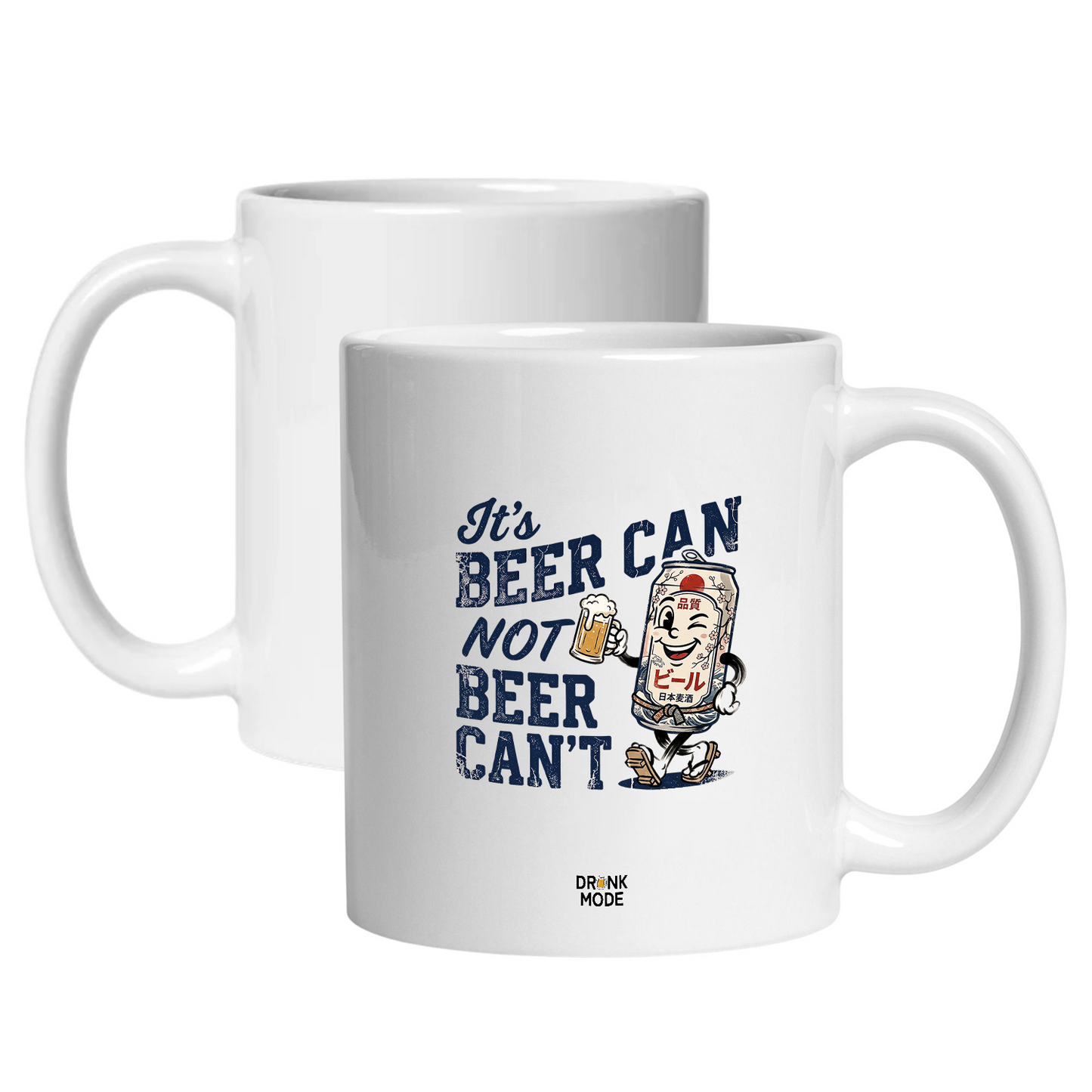 マグカップ ビールイラスト ビンテージ 缶ビール｜ビール好きにおすすめ プレゼントにも最適