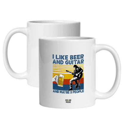 マグカップ ビールイラスト I LIKE BEER AND DRUMS｜ビール好きにおすすめ プレゼントにも最適 (Copy)