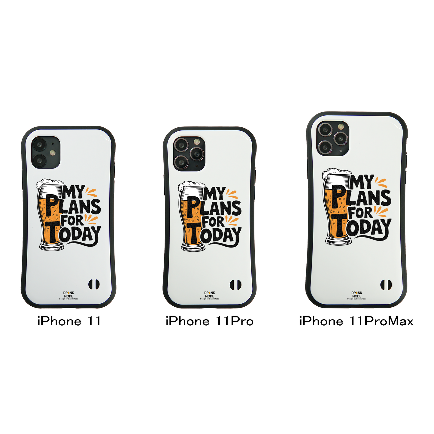 「MY PLAN FOR TODAY」iPhoneケース おもしろデザイン｜酒好きに人気のDrunkmodeスマホケース｜ビール・焼酎・日本酒・ウイスキー好きにおすすめ｜プレゼントにも