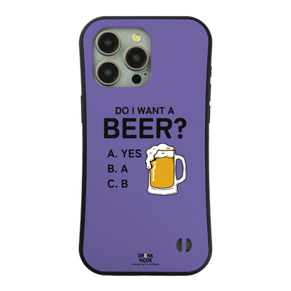 「 Do i want a BEER?」iPhoneケース おもしろデザイン｜酒好きに人気のDrunkmodeスマホケース｜ビール・焼酎・日本酒・ウイスキー好きにおすすめ｜プレゼントにも◎