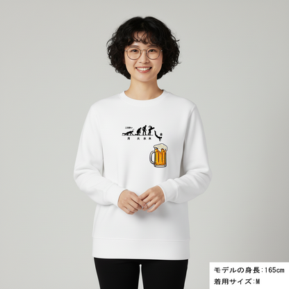 「月曜日金曜日 スティックマン」誕生日プレゼントにも最適！居酒屋・飲み会で話題の面白トレーナー｜日本酒・ビール・焼酎・ウイスキー好きにおすすめ