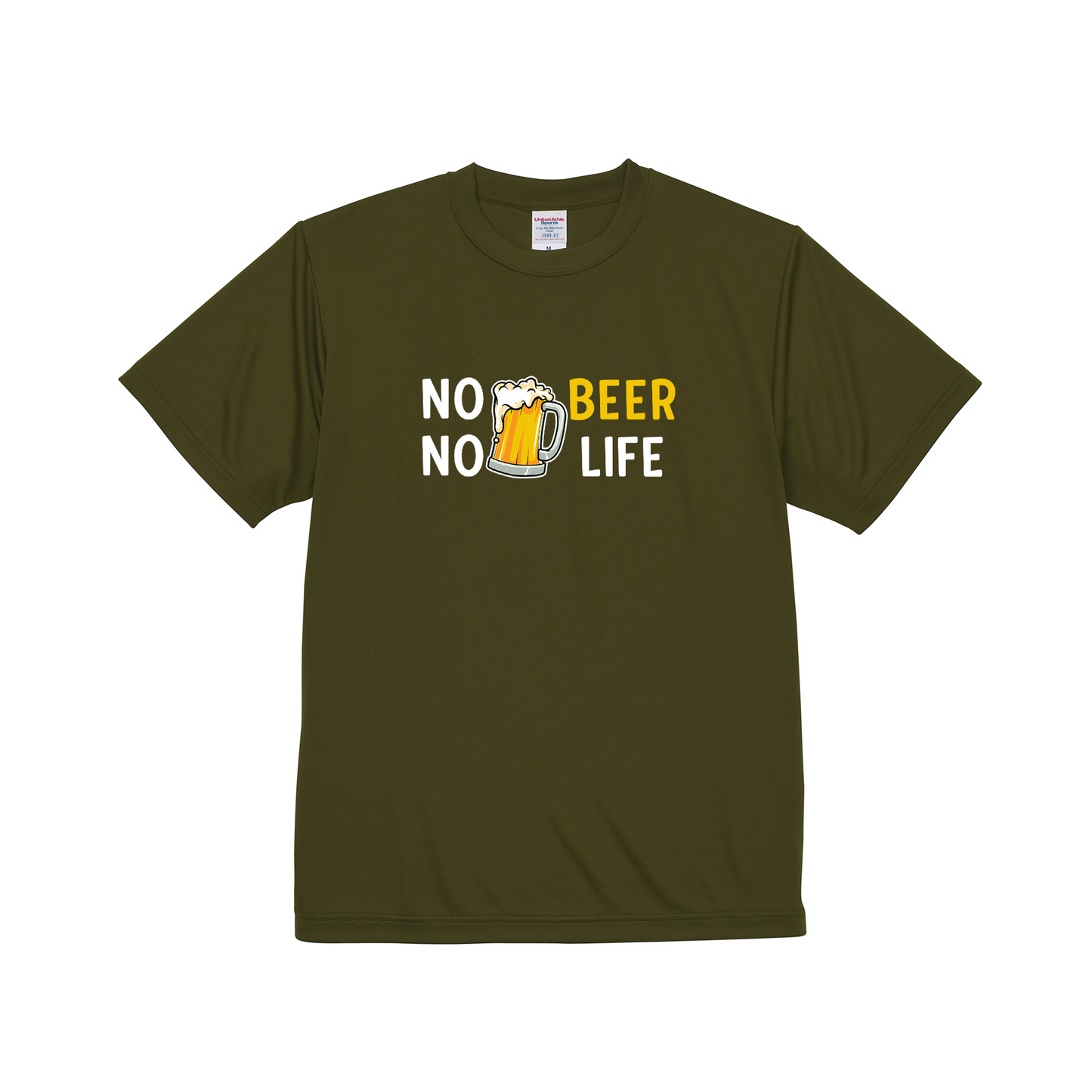 「 NO BEER NO LIFE 」誕生日プレゼントにも最適！居酒屋・飲み会で話題の面白tシャツ｜日本酒・ビール・焼酎・ウイスキー好きにおすすめ