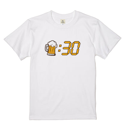 「ビール：30」誕生日プレゼントにも最適！居酒屋・飲み会で話題の面白tシャツ｜日本酒・ビール・焼酎・ウイスキー好きにおすすめ