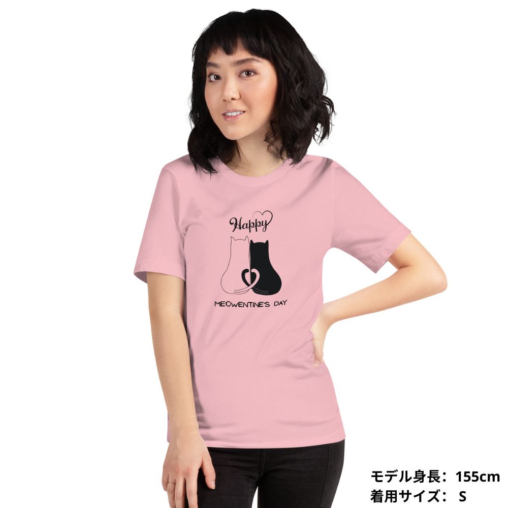 【バレンタイン限定】猫tシャツ ねこ 猫イラスト｜アダルト&キッズサイズ.