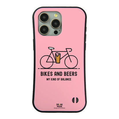 「BIKES AND BEERS 」iPhoneケース おもしろデザイン｜酒好きに人気のDrunkmodeスマホケース｜ビール・焼酎・日本酒・ウイスキー好きにおすすめ｜プレゼントにも◎