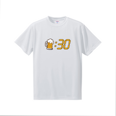 「ビール：30 」誕生日プレゼントにも最適！居酒屋・飲み会で話題の面白ドライシルキータッチTシャツ｜日本酒・ビール・焼酎・ウイスキー好きにおすすめ