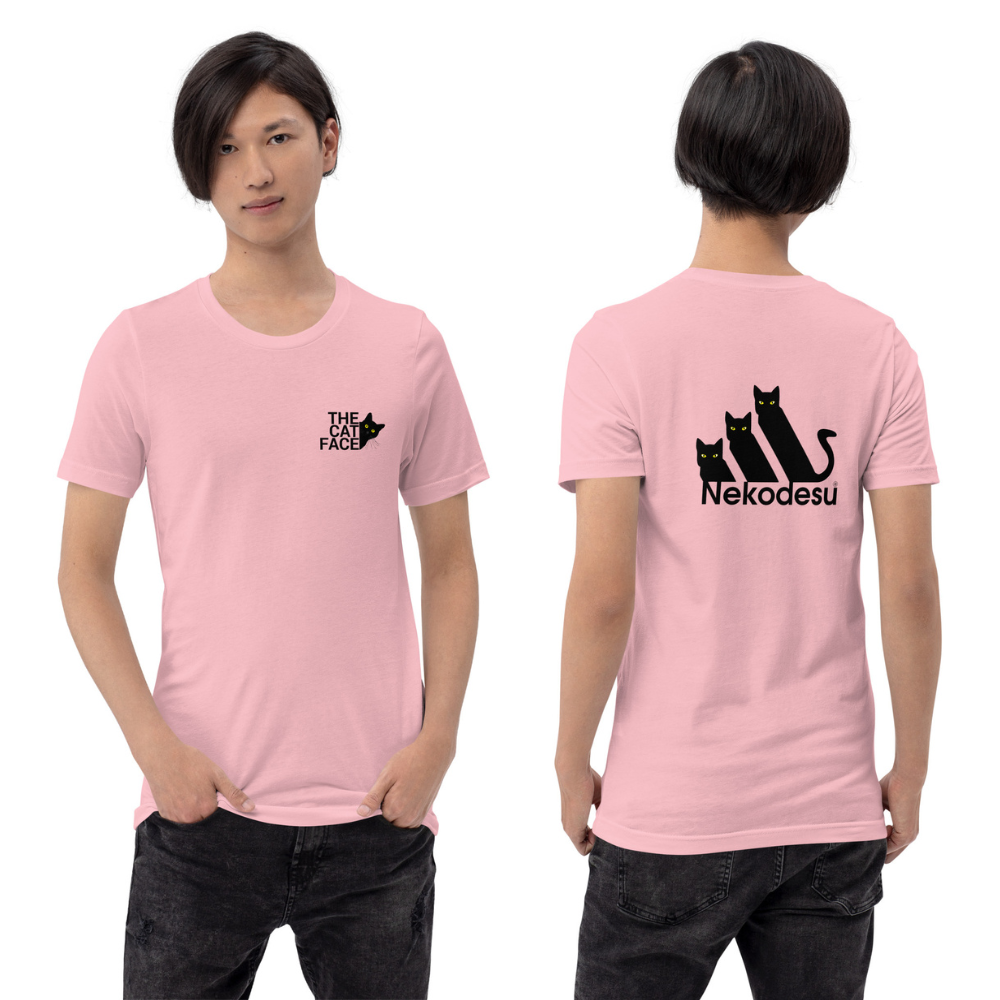 猫tシャツ ねこ 猫イラスト The Cat Face2 & Nekodesu | フロント&バックプリント｜アダルト&キッズサイズ.