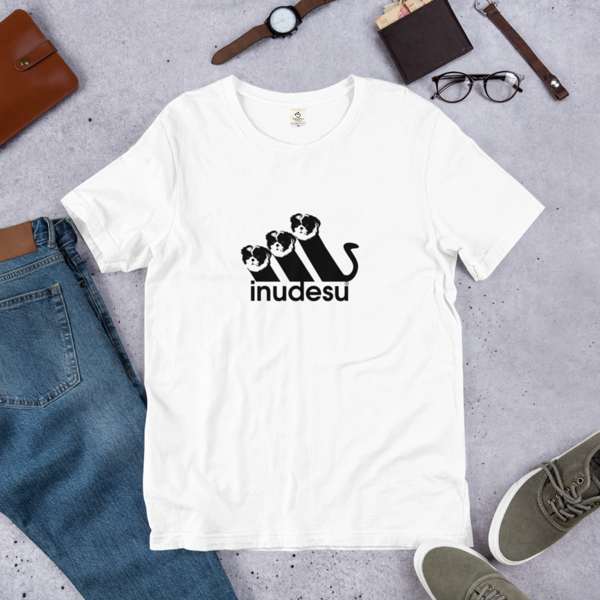犬 tシャツ 犬イラスト シーズー  INUDESU ｜アダルト&キッズサイズ.