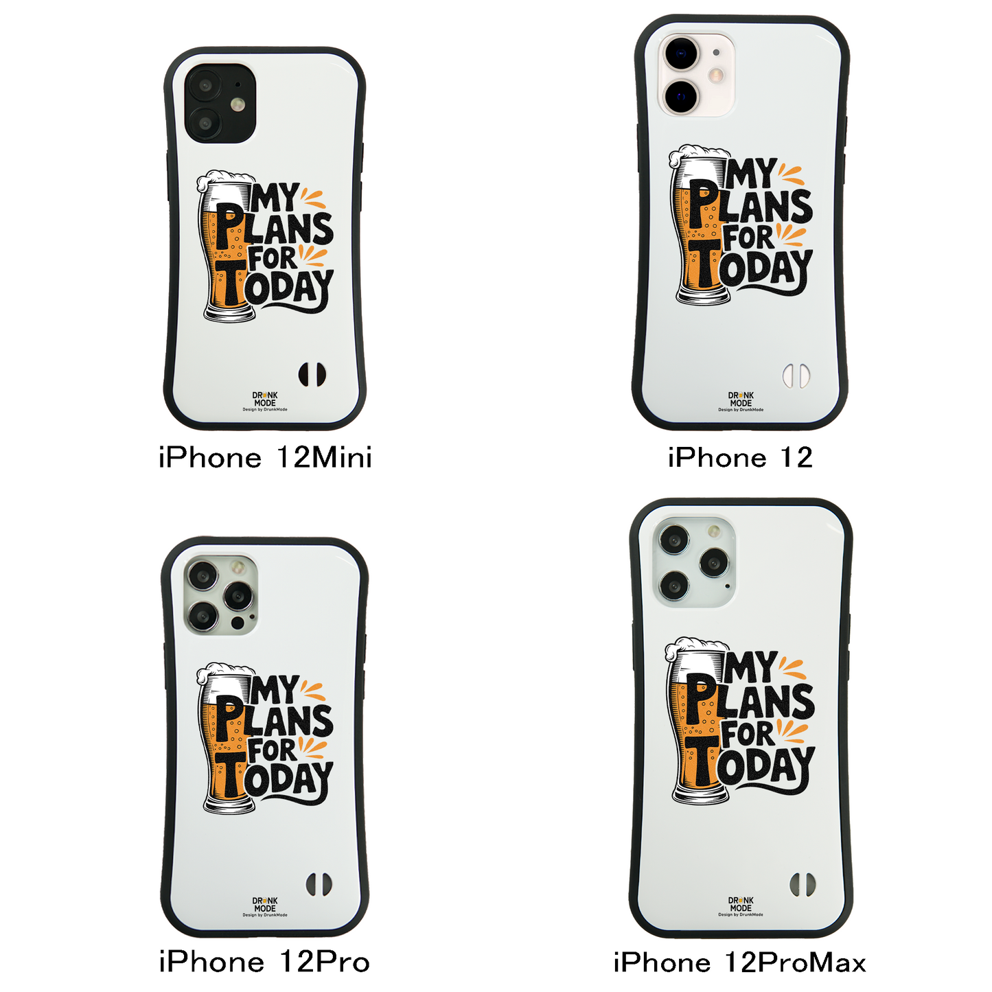 「MY PLAN FOR TODAY」iPhoneケース おもしろデザイン｜酒好きに人気のDrunkmodeスマホケース｜ビール・焼酎・日本酒・ウイスキー好きにおすすめ｜プレゼントにも