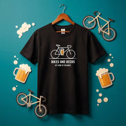 「 BIKES AND BEERS 」誕生日プレゼントにも最適！居酒屋・飲み会で話題の面白tシャツ｜日本酒・ビール・焼酎・ウイスキー好きにおすすめ
