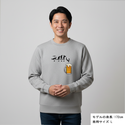 「月曜日金曜日 スティックマン」誕生日プレゼントにも最適！居酒屋・飲み会で話題の面白トレーナー｜日本酒・ビール・焼酎・ウイスキー好きにおすすめ