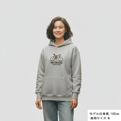 「 BIKES AND BEERS 」誕生日プレゼントにも最適！居酒屋・飲み会で話題の面白パーカー｜日本酒・ビール・焼酎・ウイスキー好きにおすすめ