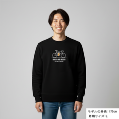 「 BIKES AND BEERS 」誕生日プレゼントにも最適！居酒屋・飲み会で話題の面白トレーナー｜日本酒・ビール・焼酎・ウイスキー好きにおすすめ