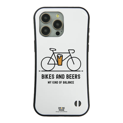 「BIKES AND BEERS 」iPhoneケース おもしろデザイン｜酒好きに人気のDrunkmodeスマホケース｜ビール・焼酎・日本酒・ウイスキー好きにおすすめ｜プレゼントにも◎