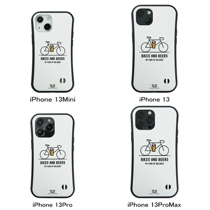 「BIKES AND BEERS 」iPhoneケース おもしろデザイン｜酒好きに人気のDrunkmodeスマホケース｜ビール・焼酎・日本酒・ウイスキー好きにおすすめ｜プレゼントにも◎