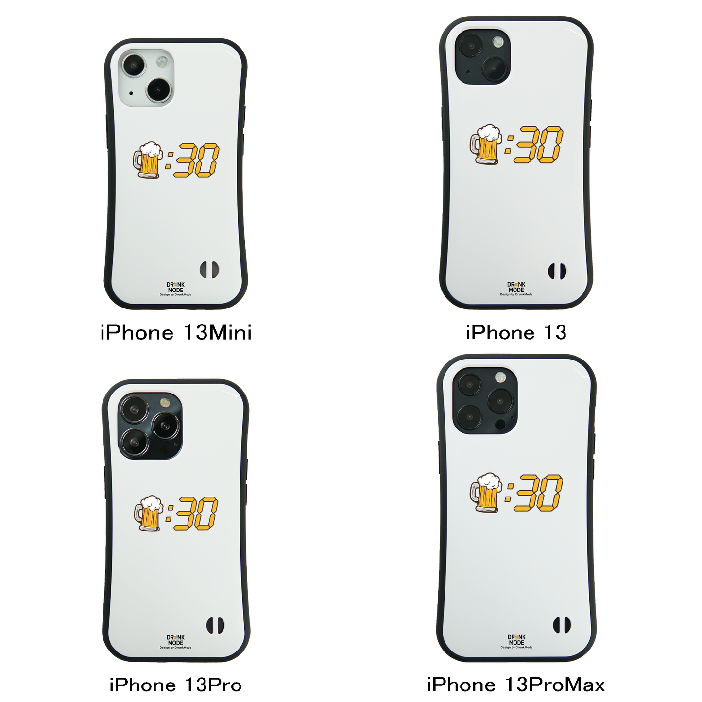 「ビール：30」iPhoneケース おもしろデザイン｜酒好きに人気のDrunkmodeスマホケース｜ビール・焼酎・日本酒・ウイスキー好きにおすすめ｜プレゼントにも◎