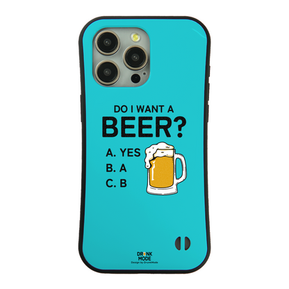 「 Do i want a BEER?」iPhoneケース おもしろデザイン｜酒好きに人気のDrunkmodeスマホケース｜ビール・焼酎・日本酒・ウイスキー好きにおすすめ｜プレゼントにも◎