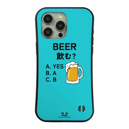 「BEER飲む？」iPhoneケース おもしろデザイン｜酒好きに人気のDrunkmodeスマホケース｜ビール・焼酎・日本酒・ウイスキー好きにおすすめ｜プレゼントにも◎