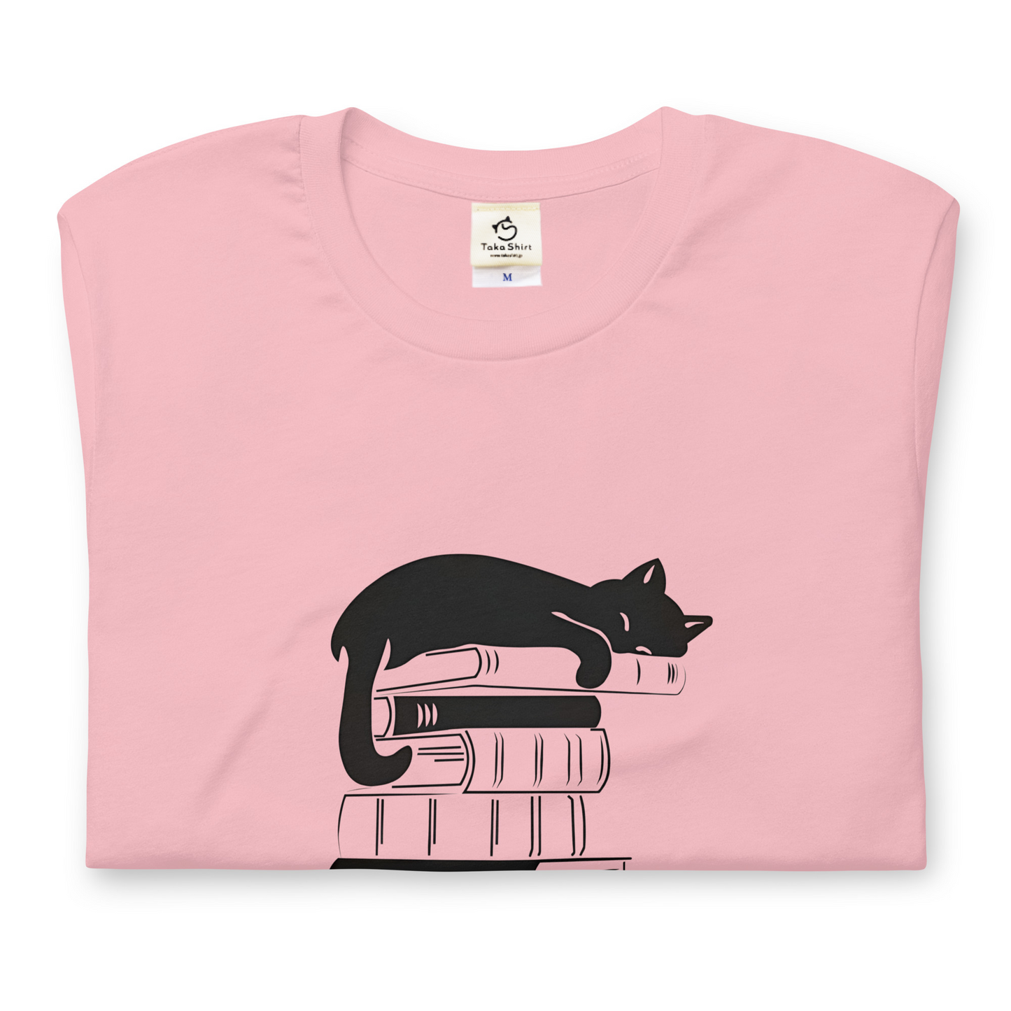 猫tシャツ ねこ 猫イラスト Cat & Book ｜アダルト&キッズサイズ.