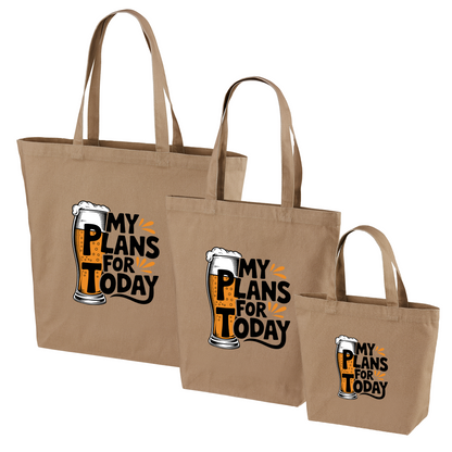 「MY PLAN FOR TODAY」誕生日プレゼントにも最適！居酒屋・飲み会で話題の面白トートバッグ｜日本酒・ビール・焼酎・ウイスキー好きにおすすめ