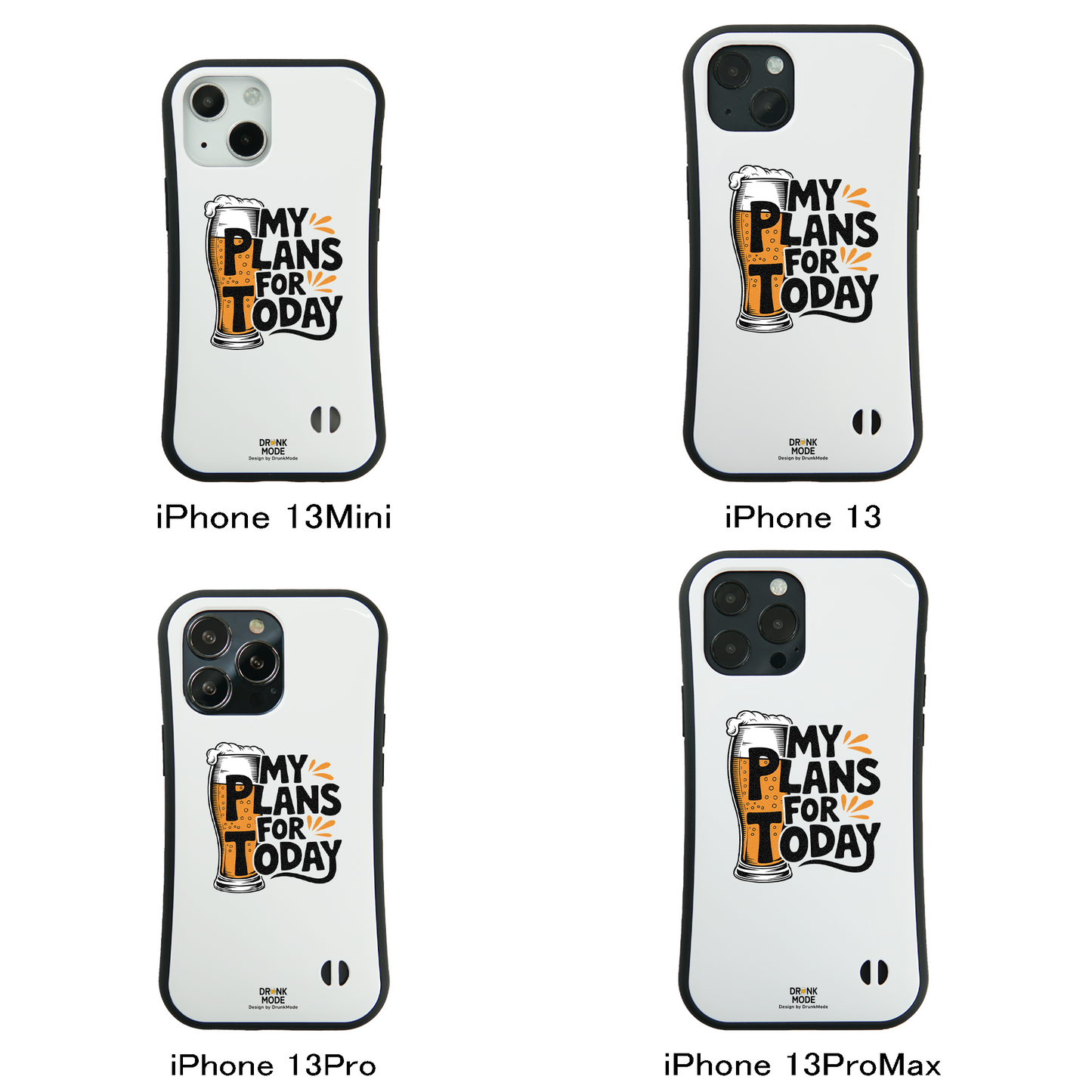 「MY PLAN FOR TODAY」iPhoneケース おもしろデザイン｜酒好きに人気のDrunkmodeスマホケース｜ビール・焼酎・日本酒・ウイスキー好きにおすすめ｜プレゼントにも