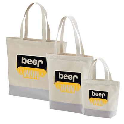 「BEER 4WD 車フロントグリル」トートバッグ｜ビール・ゴルフ好きへのプレゼント | Drunkmode