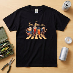 THE BASEBALLERS W | ビールたちの全力応援 横断歩道 面白Tシャツ【野球ファン・父の日ギフトに最適】